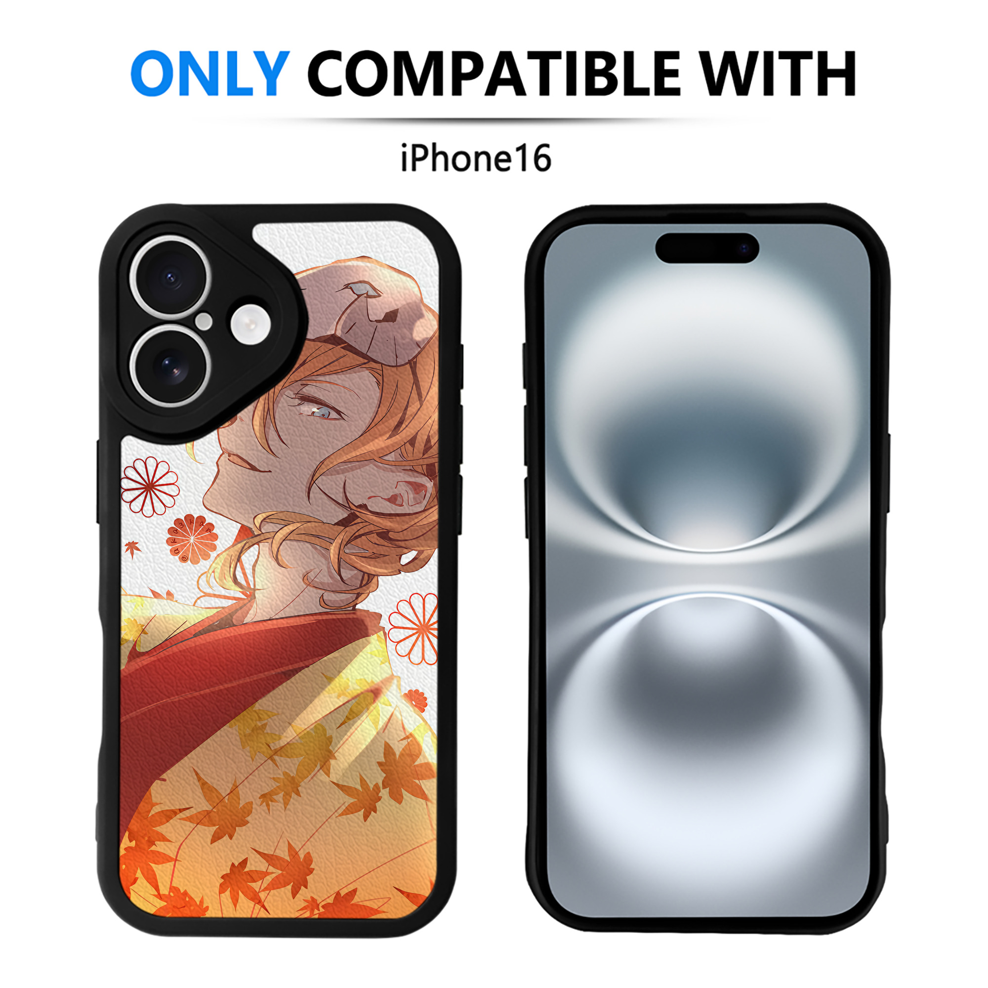（画像用） 文豪ストレイドッグス Bungo Stray Dogs 【iPhone 16シリーズ対応】シリコンスマホケース（レザー調） 材質：シリコン